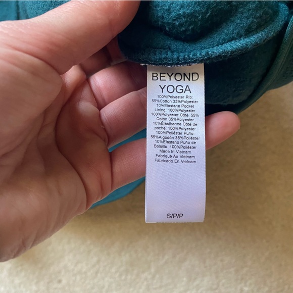 Beyond Yoga Women's Hoodie Green Soft Oversized Urban Explorer Pullover Half Zip - Picture 5 of 10